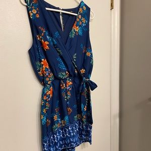 Navy/Multi-color romper